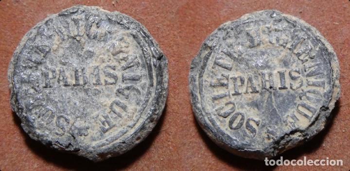 Monedas locales: Marchamo precinto de plomo Paris - Foto 1