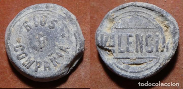 Monnaies locales: Marchamo precinto de plomo Rios y Compa&ntilde;ia Valencia
