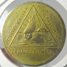 Monedas locales: FICHA MONEDA ,10 CÉNTIMOS, COOPERATIVA POPULAR DE CONSUMO , BARCELONETA, BARCELONA. Lote 363781510
