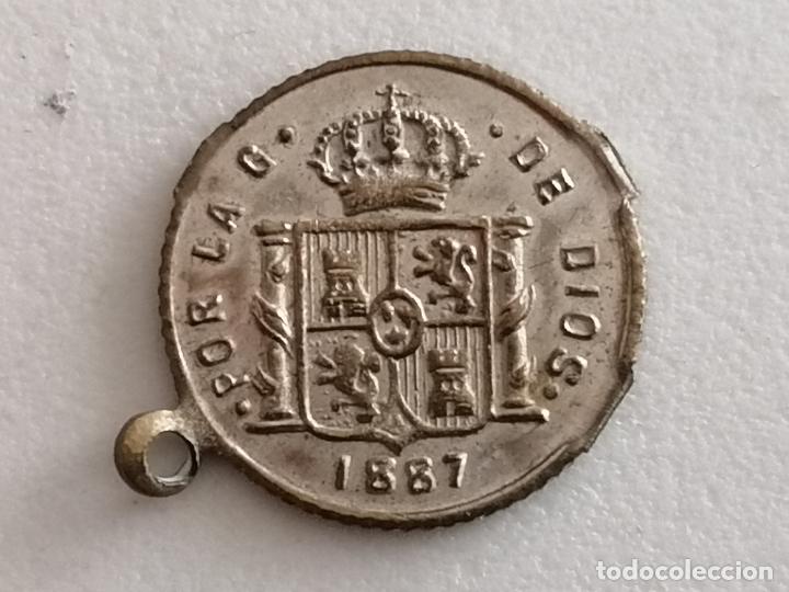 Monedas locales: FICHA ISABEL II - 1887 - Foto 2