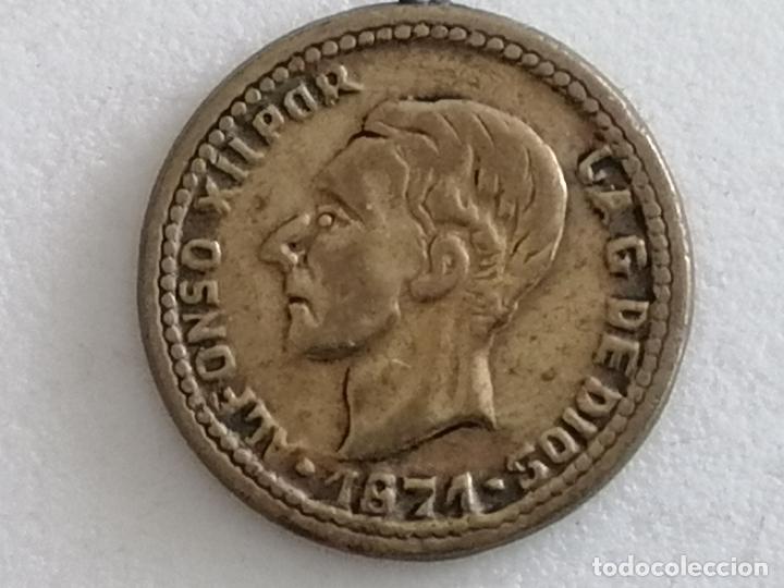 Monedas locales: FICHA ALFONSO XII 1871 - Foto 1