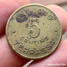 Monedas locales: FICHA TERRASSA 5 CENTIMS 1935. COOPERATIVA POPULAR ELS AMICS. Lote 365971426