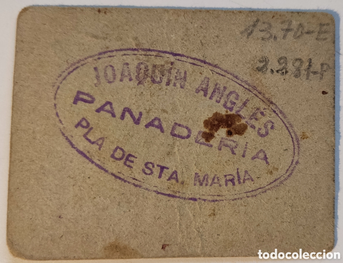 Monedas locales: Vale de la panader&iacute;a Joaqu&iacute;n Angl&eacute;s- 1 kilo de pan - Foto 2