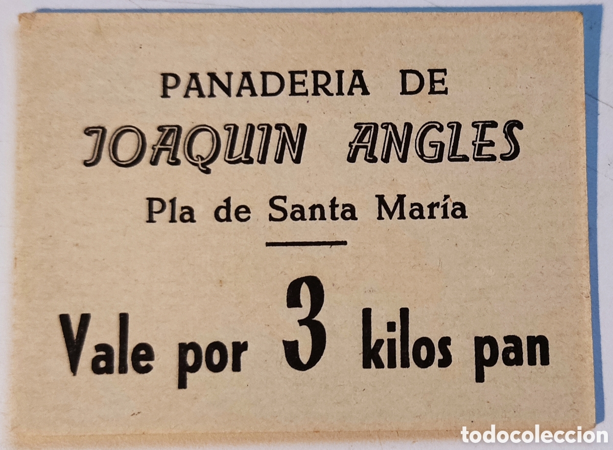 Monedas locales: Vale de la panader&iacute;a Joaqu&iacute;n Angl&eacute;s- 3 kilos de pan - Foto 1