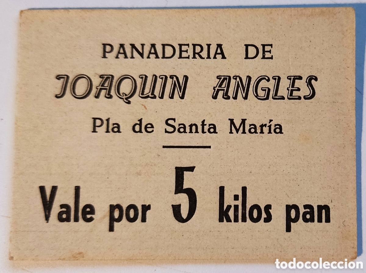 Monedas locales: Vale de la panader&iacute;a Joaqu&iacute;n Angl&eacute;s- 5 kilos de pan - Foto 1