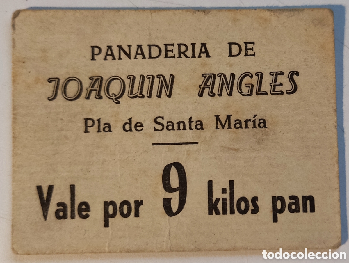 Monedas locales: Vale de la panader&iacute;a Joaqu&iacute;n Angl&eacute;s- 9 kilos de pan - Foto 1