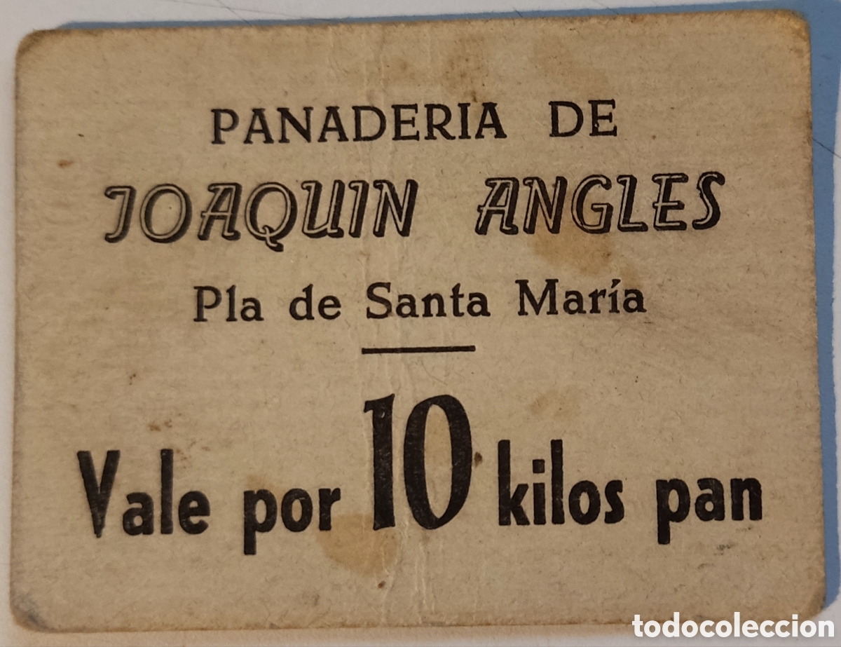 Monedas locales: Vale de la panader&iacute;a Joaqu&iacute;n Angl&eacute;s- 10 kilos de pan - Foto 1