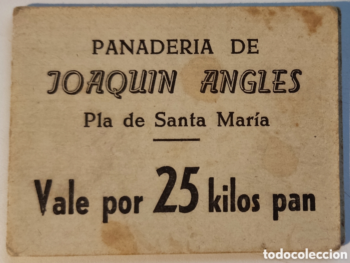 Monedas locales: Vale de la panader&iacute;a Joaqu&iacute;n Angl&eacute;s- 25 kilos de pan - Foto 1