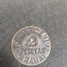 Monedas locales: AYUNTAMIENTO DE ARAHAL, MONEDA 2 PESETAS GUERRA CIVIL.