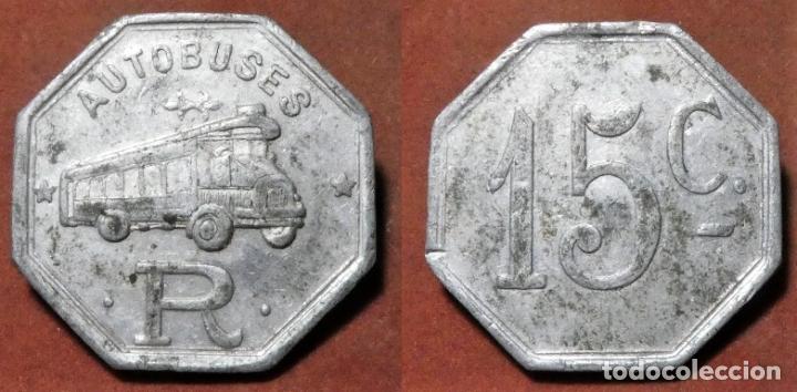 Monedas locales: FICHA 15 CENTIMOS - AUTOBUSES R - Foto 1