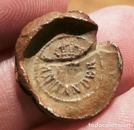 Monedas locales: MARCHAMO / PRECINTO EN PLOMO DE SANTANDER CON FECHA DE 1863 - Foto 2