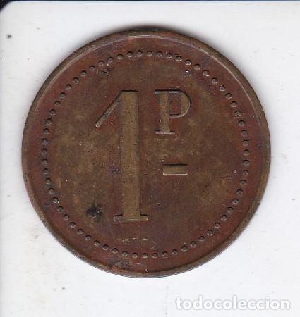 Monedas locales: FICHA DE 1 PESETA SIN IDENTIFICAR (MONEDA) - Foto 1