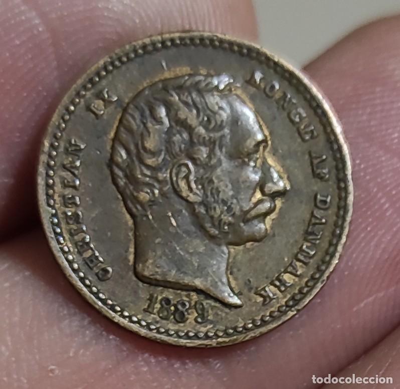 Monedas locales: Token o Bot&oacute;n - Christian IX de Dinamarca 1889 - Foto 1