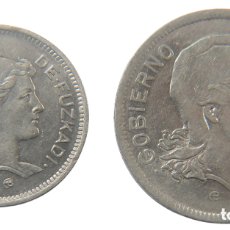 Monedas locales: 1 Y 2 PESETAS 1937. GOBIERNO DE EUZKADI.. Lote 387971169