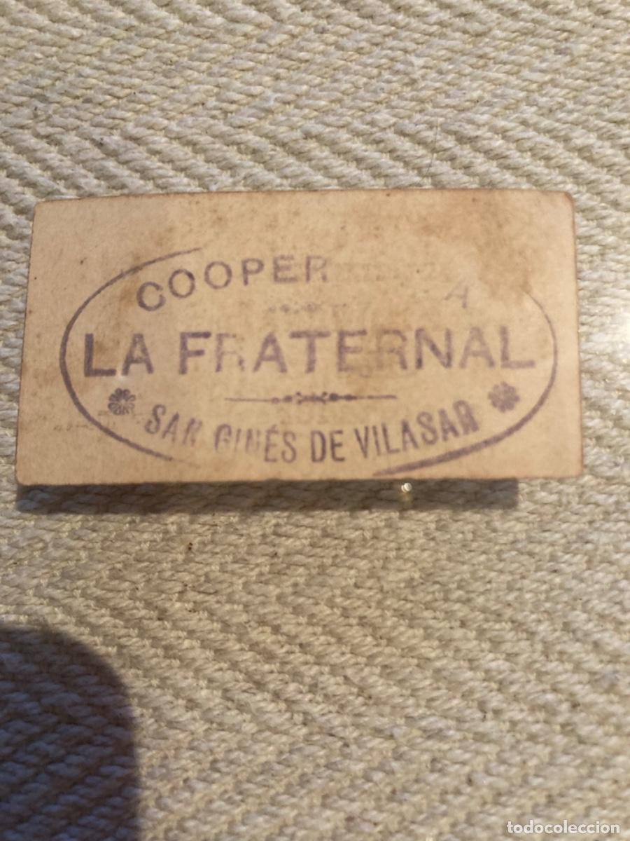 Monedas locales: Billete local. Coop. La Fraternal. 1 pta. - Foto 2
