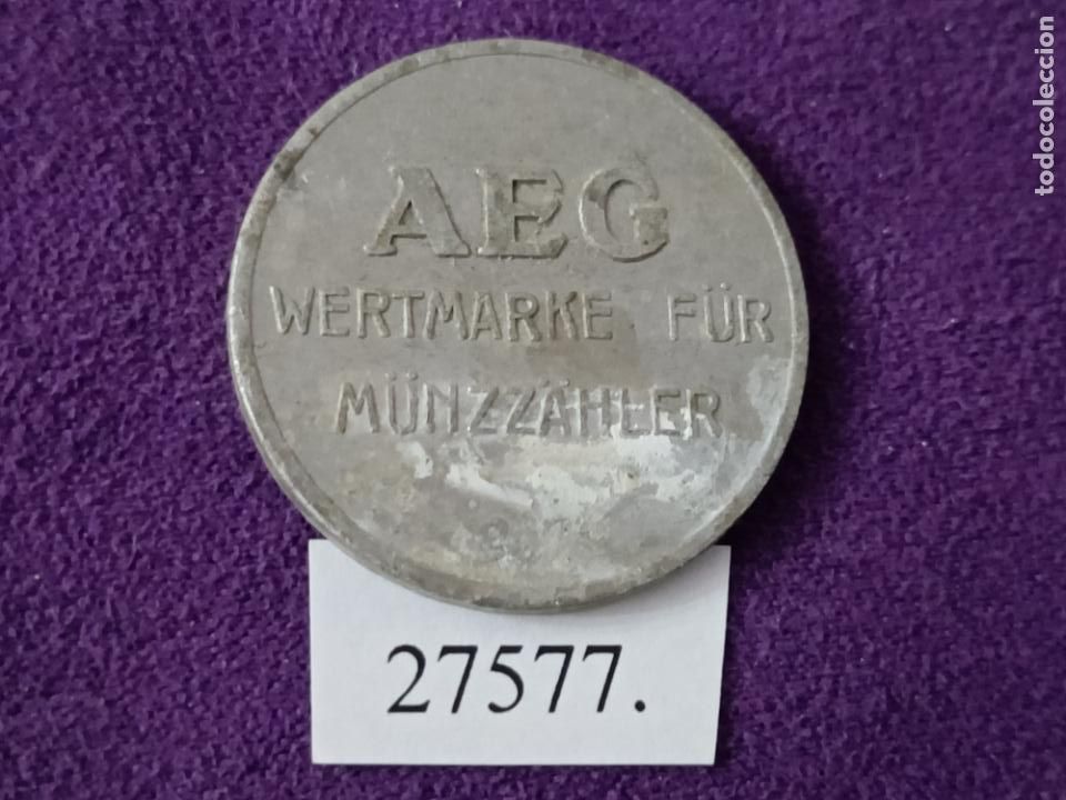 Monedas locales: ficha Alemania, AEG, token, jet&oacute;n - Foto 2