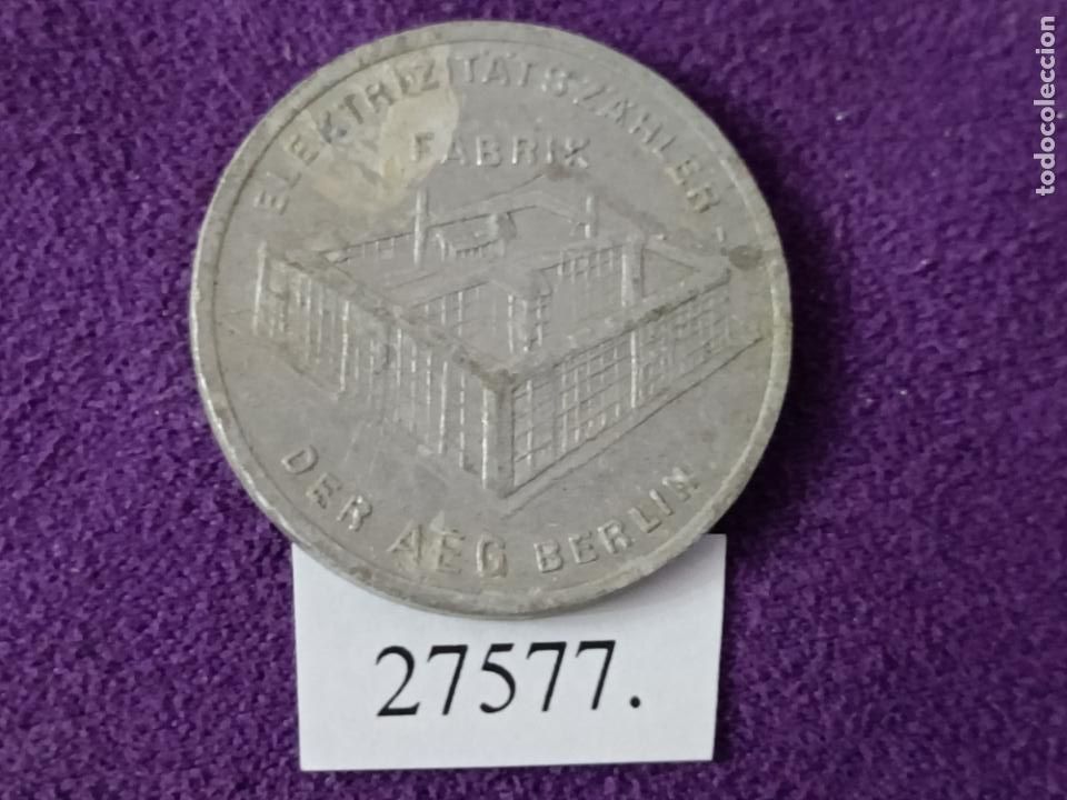 Monedas locales: ficha Alemania, AEG, token, jet&oacute;n - Foto 1