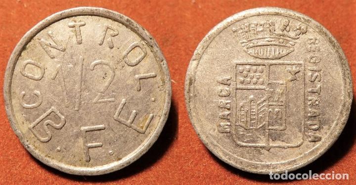 Monedas locales: FICHA DE CONTROL 1/2 B.F.E. Marca registrada - Foto 1