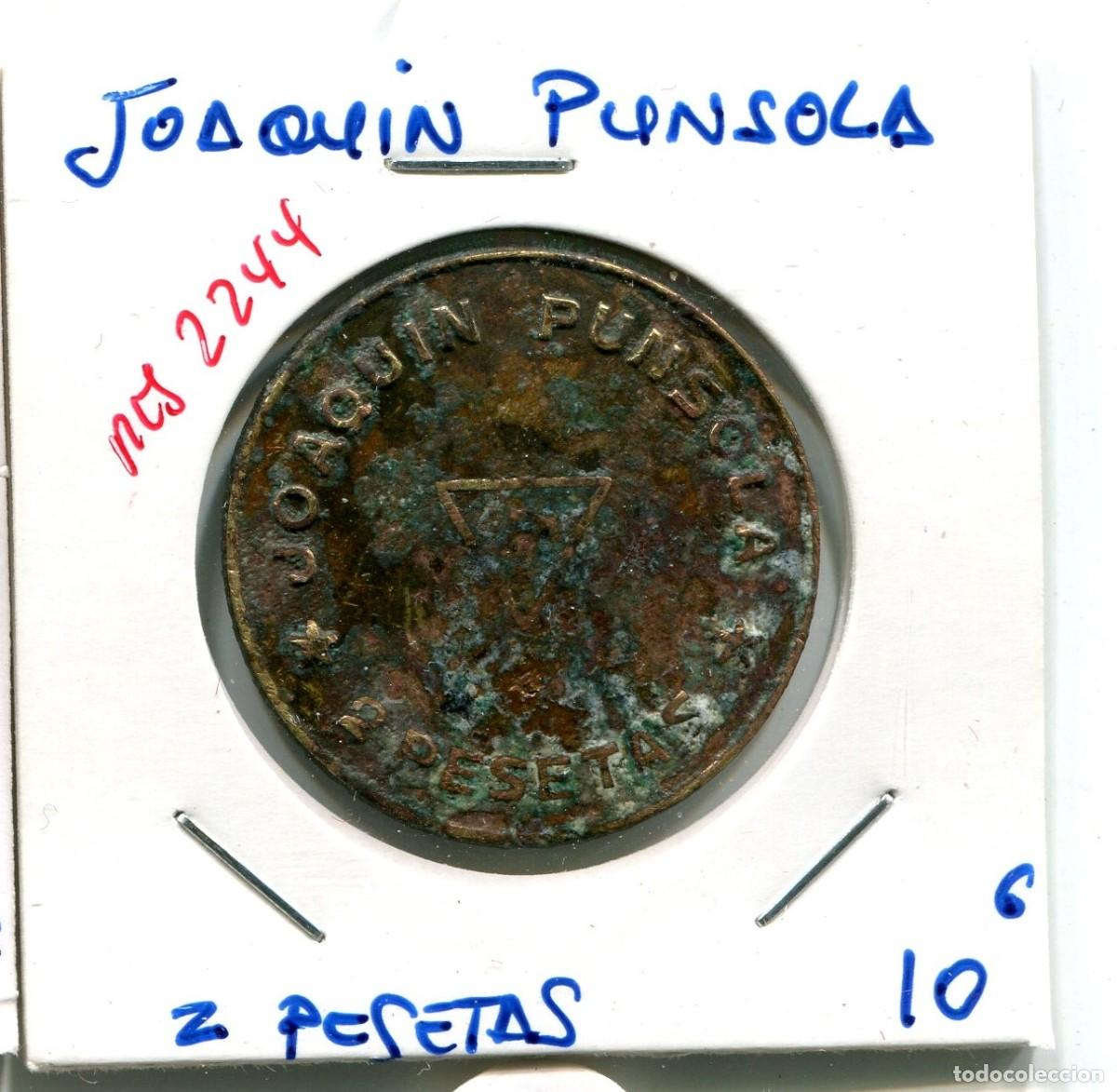 Monedas locales: 2 PESETAS JOAQUIN PUNSOLA ( MES2244 ) - Foto 1