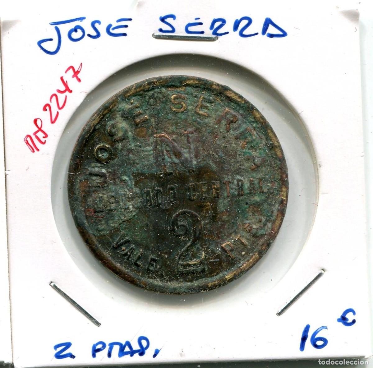 Monedas locales: 2 PESETAS JOSE SERRA ( MES2247 ) - Foto 1