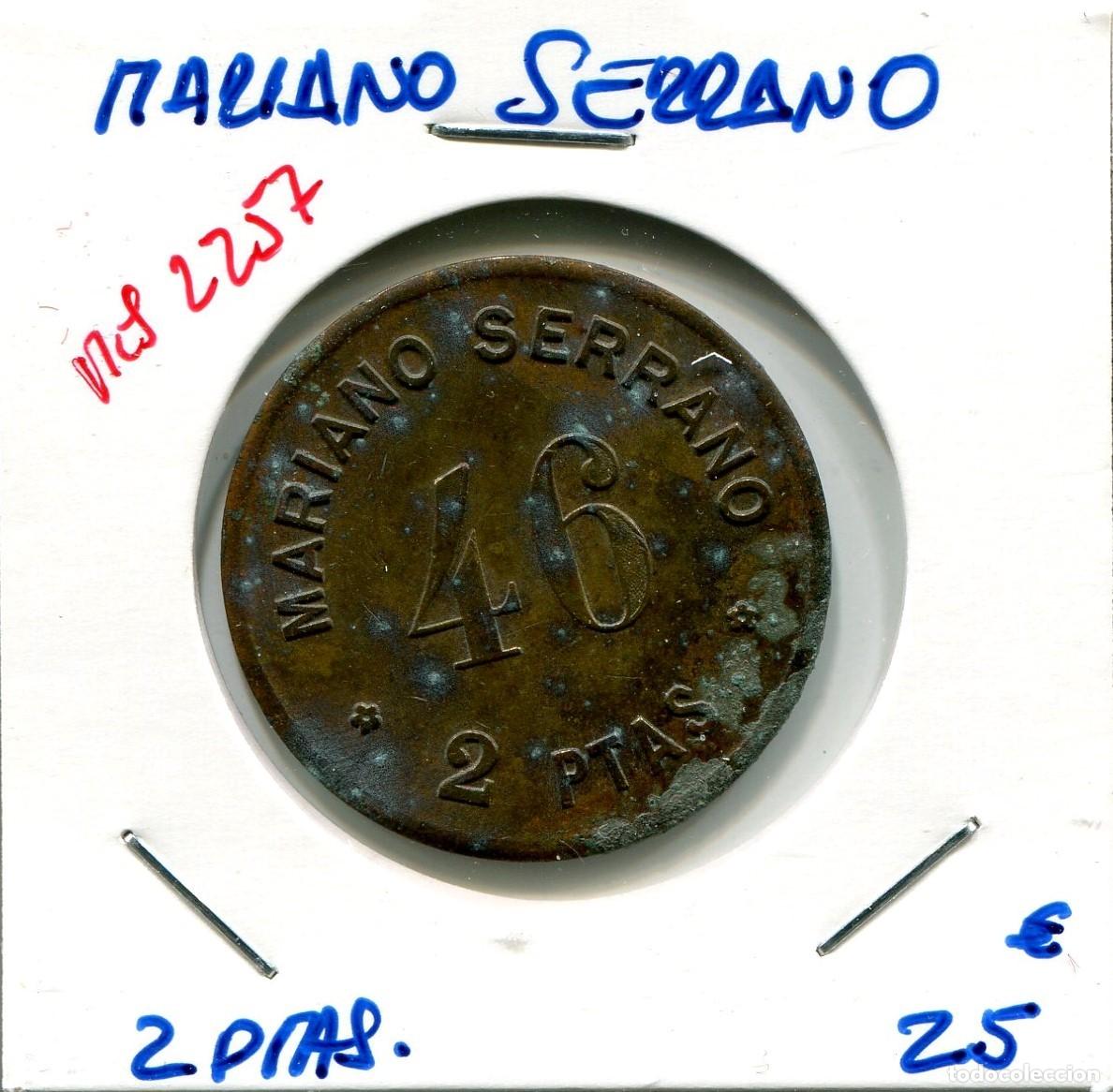 Monedas locales: 2 PESETAS MARIANO SERRANO ( MES2257 ) - Foto 1