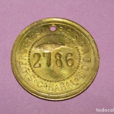 Monedas locales: ANTIGUA MONEDA DE 1 PESETA SOCIEDAD EL PROGRESO PESCADOR DE EL CABAÑAL DE VALENCIA 1902-1924. Lote 401314759
