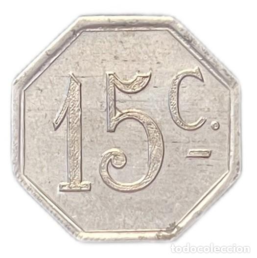 Monedas locales: ESPA&Ntilde;A. AUTOBUSES ROCA. BARCELONA. 15 C&Eacute;NTIMOS - Foto 2
