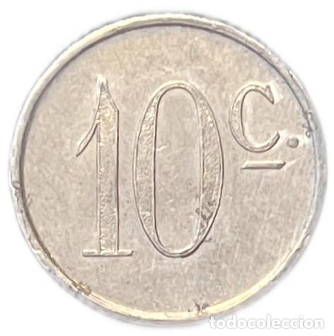 Monedas locales: ESPA&Ntilde;A. AUTOBUSES ROCA. BARCELONA. 10 C&Eacute;NTIMOS - Foto 2