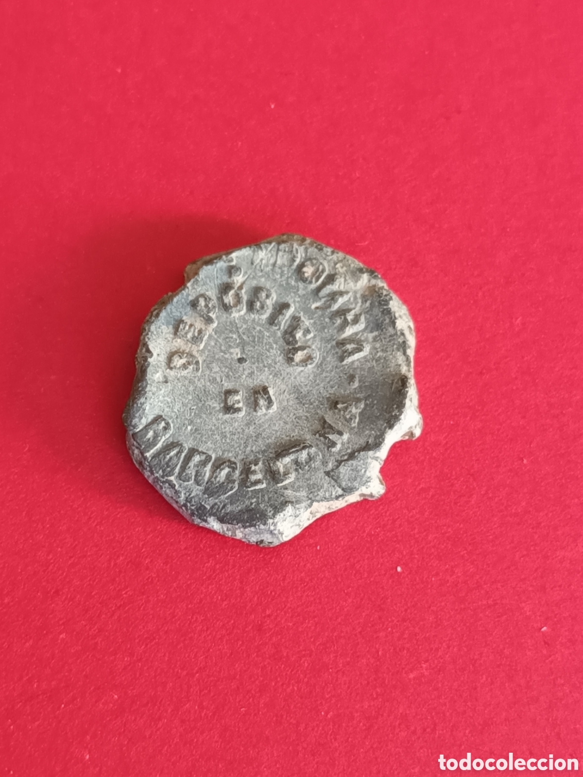 Monedas locales: ANTIGUO MARCHAMO DE BARCELONA A IDENTIFICAR. - Foto 1