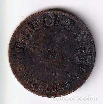 Monedas locales: FICHA DE 5 CENTIMOS DE B. FONTANA DE BARCELONA (MONEDA) - Foto 1