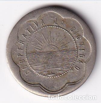 Monedas locales: FICHA DE 10 CENTIMOS DE COOPERATIVA LA DIGNIDAD (MONEDA) - Foto 2