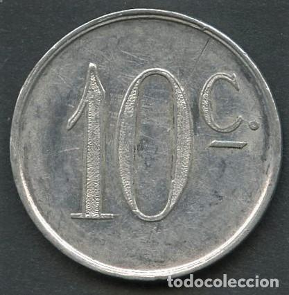 Monedas locales: FICHA, AUTOBUSES ROCA, VALOR: 10 C&Eacute;NTIMOS - Foto 2