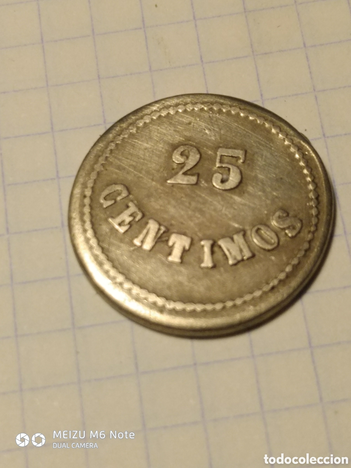 Monedas locales: Ficha mondariz 25 c&eacute;ntimos Meneses - Foto 1