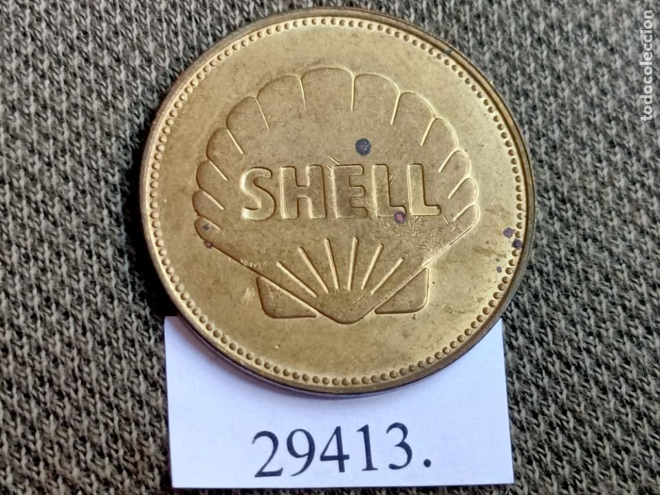 Monedas locales: Ficha Shell, token, jet&oacute;n - Foto 2