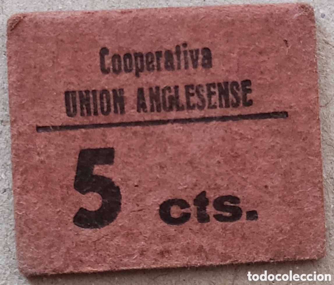 Monedas locales: AL2185v - Cooperativa - Uni&oacute;n Anglesense - 5 c&eacute;ntimos - Foto 1