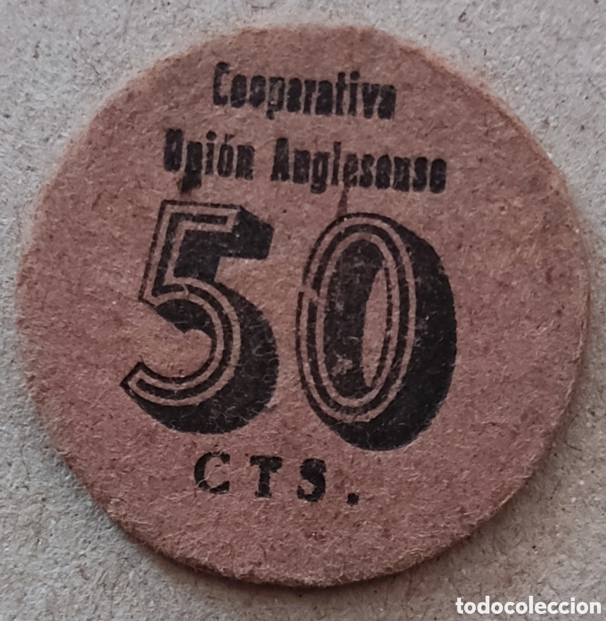 Monedas locales: AL2193 - Cooperativa - Uni&oacute;n Anglesense - 50 c&eacute;ntimos - Foto 1