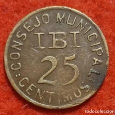 Monedas locales: GUERRA CIVIL . 25 CÉNTIMOS.1937 . IBI ALICANTE