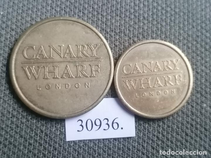 Monedas locales: fichas, lote de 2, token, jet&oacute;n - Foto 2