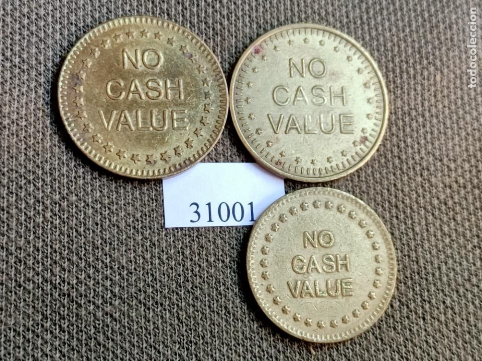 Monedas locales: fichas, lote de 3, token, jet&oacute;n - Foto 1