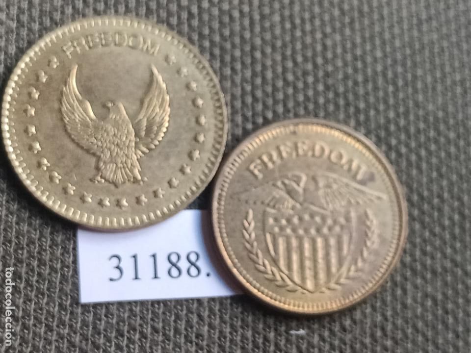 Moedas locais: Lote 2 fichas , token, jeton