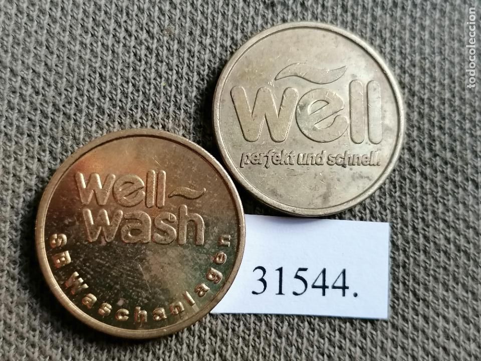 Monnaies locales: Lote 2 Fichas autolavado, well, token, Jeton