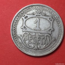 Monedas locales: FICHA JETON DE CASINO UNA 1 PESETA METAL INICIALES CB ENTRELAZADAS AÑOS 1920 MADRID