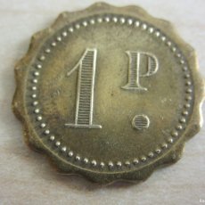 Monedas locales: ANTIGUA FICHA DE 1 PESETA DIÁMETRO 2,3 CM
