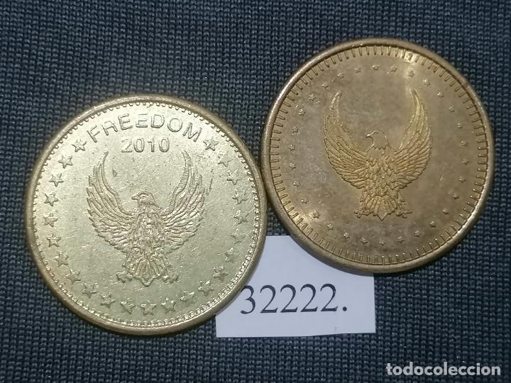Monedas locales: Lote 2 fichas, token, jet&oacute;n - Foto 1