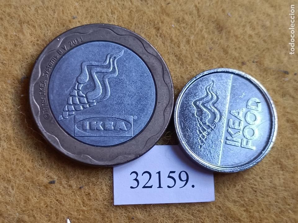 Monnaies locales: Lote 2 fichas IKEA, 1 BIMET&Aacute;LICA , token, jet&oacute;n