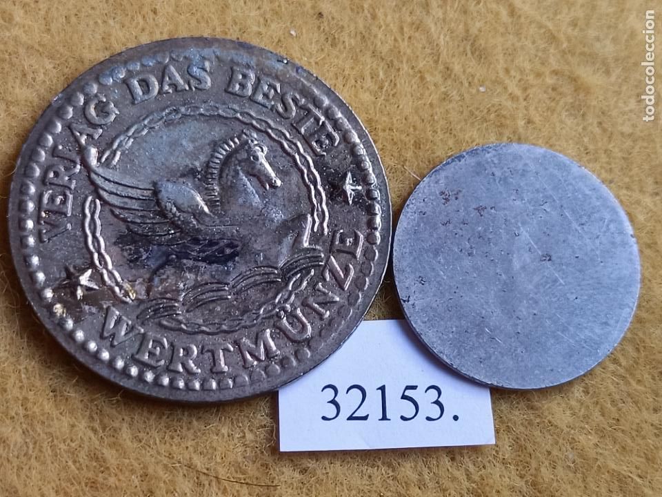Monedas locales: Lote 2 fichas, token, jet&oacute;n - Foto 2