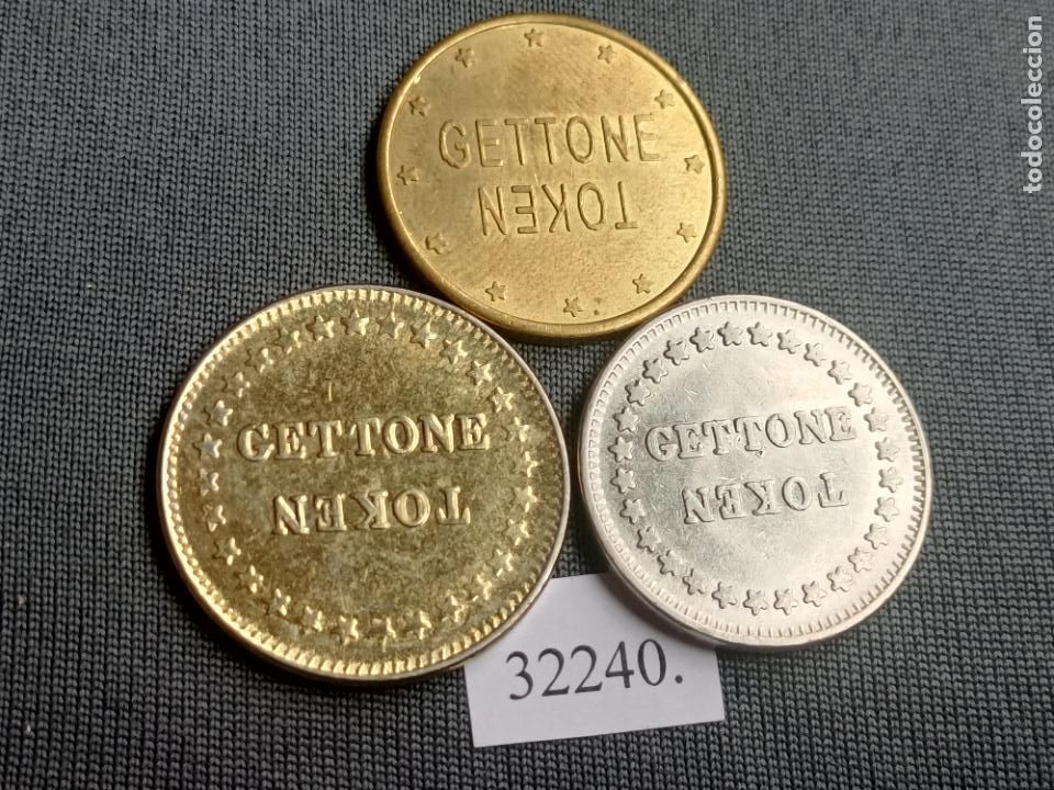 Monedas locales: Lote 3 fichas , token, jeton - Foto 2