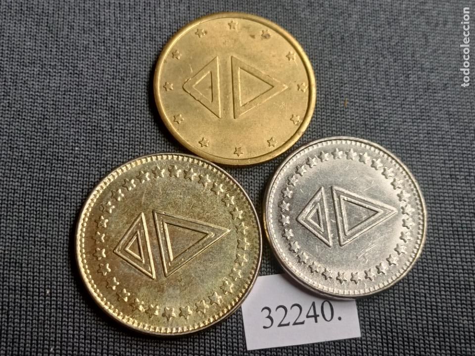 Monedas locales: Lote 3 fichas , token, jeton - Foto 1