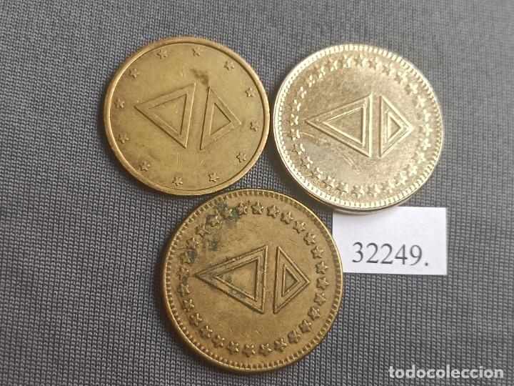 Monedas locales: Lote 3 fichas , token, jeton - Foto 1