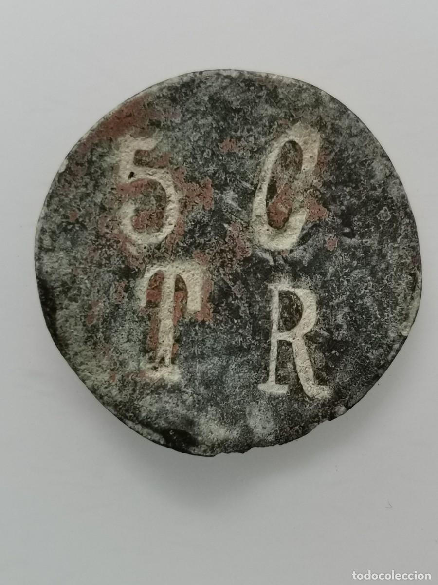 Monedas locales: Ficha - Bronce - 5 C&eacute;ntimos T R. - Foto 1